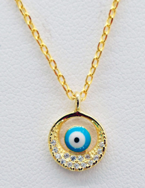 Woman Necklace evil eye