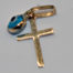 Gold K14 cross pendant
