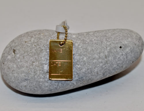 Gold K14 children's ID pendant