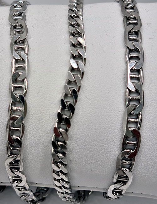 Cutting Edge Men's Box Chain Bracelet - Silver - Oak & Luna-hdcinema.vn