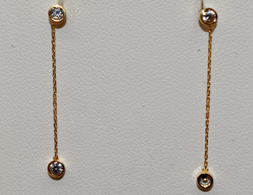 γυναικεία κρεμαστά σκουλαρίκια χρυσό 14